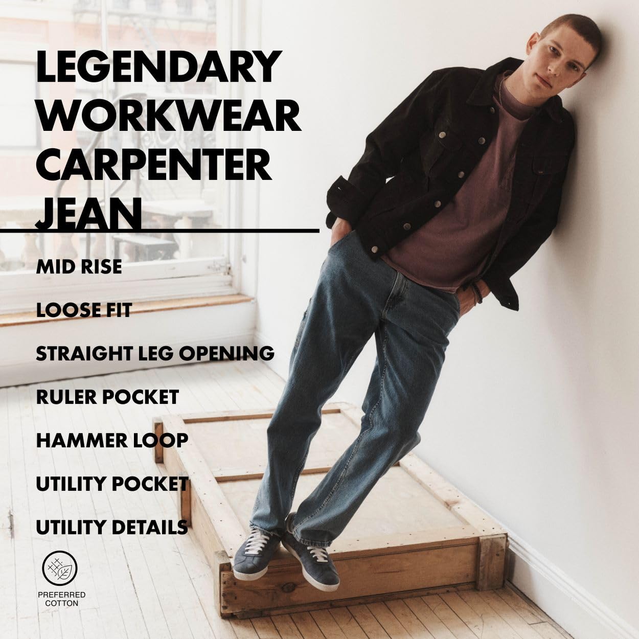 Lee Men's Legendary Workwear Carpenter Jean