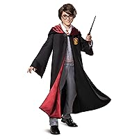 Harry Potter Premium Costume, Official Wizarding World Kids Prestige Hooded Robe and Jumpsuit, Child Size