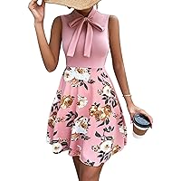Women Summer Floral Ruffle Sleeve Wear to Work Church Wedding Guest Party Dresses Casual Business Work Outfits