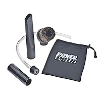 PAAC302 Ash Vacuum Deep Cleaning Kit with Crevice Tool, Brush Nozzle, Pellet Stove Hose, Adapter, and Storage Bag,Black