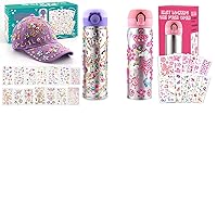 Gifts for Kids, Toys for Girls-Decorate Your Own Water Bottle Baseball Cap with 26 Sheets of Stickers & Glitter Gems