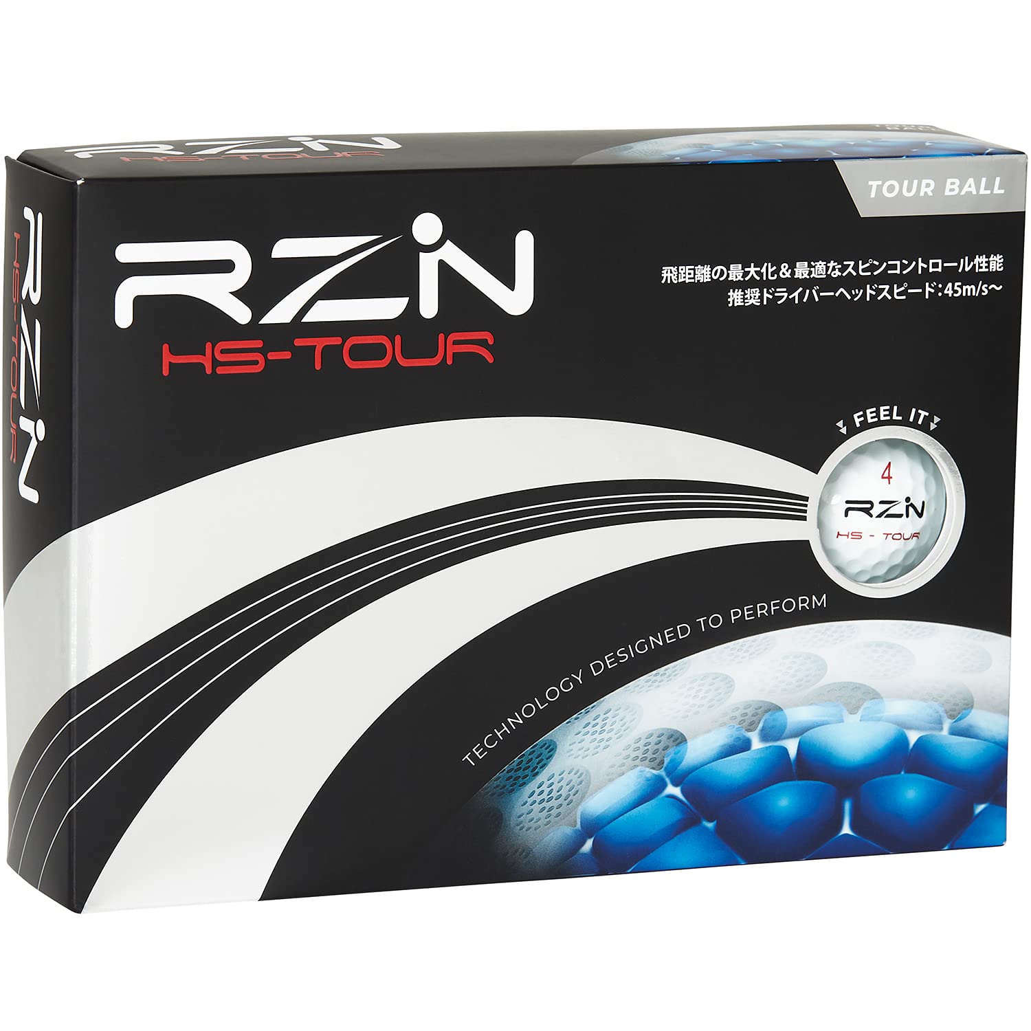 Buy RZN Golf ゴルフボール 4ピース HS-TOUR 1ダース(12個入り) レジン