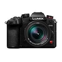 Panasonic LUMIX GH6, 25.2MP Mirrorless Micro Four Thirds Camera with Unlimited C4K/4K 4:2:2 10-bit Video Recording, 7.5-Stop 5-Axis Dual Image Stabilizer, 12-60mm F2.8-4.0 Leica Lens - DC-GH6LK Black