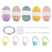 Crochet Flower Kit, Crochet Starter Kit for Beginners with Step-by-Step Video Complete Knitting Kit Crochet Gift for Girls Home Decor, Crochet Starter Kit for Beginners