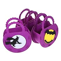 BESTOYARD 4pcs Gift Bags for Kids The Gift Gifts Halloween Candy Bags Halloween Adornments Handheld Halloween Candy Pouch Props Tote Bag Packing Bag Pumpkin Purple Felt Cloth Child Bucket