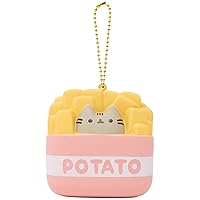 Hamee Pusheen Tabby Cat Junk Food Slow Rising Squishy Toy [Square Series] (French Fries) [Christmas Tree Ornaments, Gift Box, Party Favors, Gift Basket Filler, Stress Relief Toys]