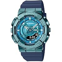 Casio GM-S110LB-2AJF [G-Shock Analog Combination Model 110 Series miniaturized and Thin Rubber Band] Watch Shipped from Japan Oct 2022 Blue
