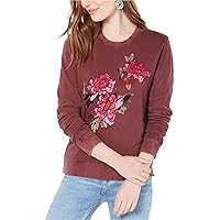 Lucky Brand Womens Floral Pullover Sweatshirt