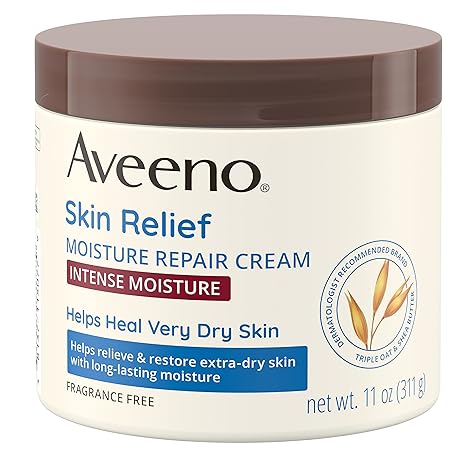 Skin Relief Intense Moisture Repair Body Cream with Triple Oat & Shea Butter Formula, Helps Relieve & Restore Extra-Dry Skin with Long-Lasting Moisture, Fragrance-Free, 11 oz