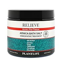 Arnica Relieve Mineral Bath Salts - Made with Arnica and 100% Pure Essential Oils - Relieve Products are a Homeopathic Solution for Everyday Use - Works Quickly and Effectively