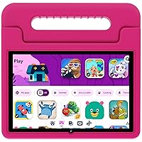 Kids Tablet,10 inch Tablet for Kids, Android 13 Toddler Tablet with Shockproof Case-Stand,128GB Expansion,5-7 hr Battery,WiFi,GMS,Parental Control,Kids App Pre-Installed (Pink)