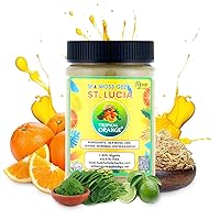 BUIE Tropical Orange Irish Sea Moss Gel | Lime, Orange, Moringa & Ashwagandha |Vegan, Gluten Free, No Preservatives| Sun-Dried Sea Moss from The Coast of St. Lucia