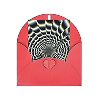 spiral optical illusion gif print Greeting Cards Invitation Cards With Envelopes Half-Fold Cardstock Paper For Weddings Birthday Party 4 X 6 Inch