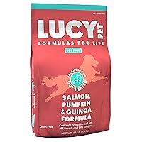 Lucy Pet Formulas for Life Salmon, Pumpkin, & Quinoa Dry Dog Food, All Life Stages, Digestive Health, Sensitive Stomach & Skin, 25lb bag