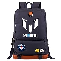 Messi Graphic Daypack PSG Wear Resistant Bookbag-Football Star Lightweight Travel Knapsack, Deep Blue