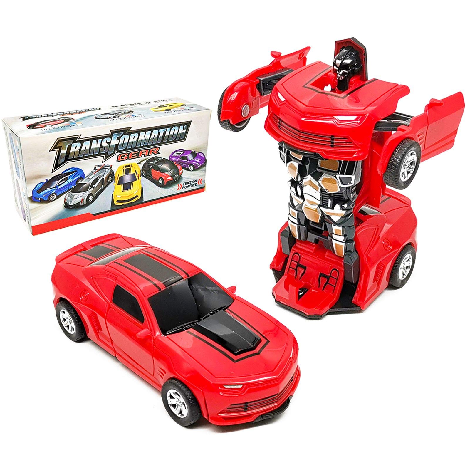 Robot Car Toy 2 in 1 Deformation Car Transforming Toys Car Friction Powered Car Truck Toys 