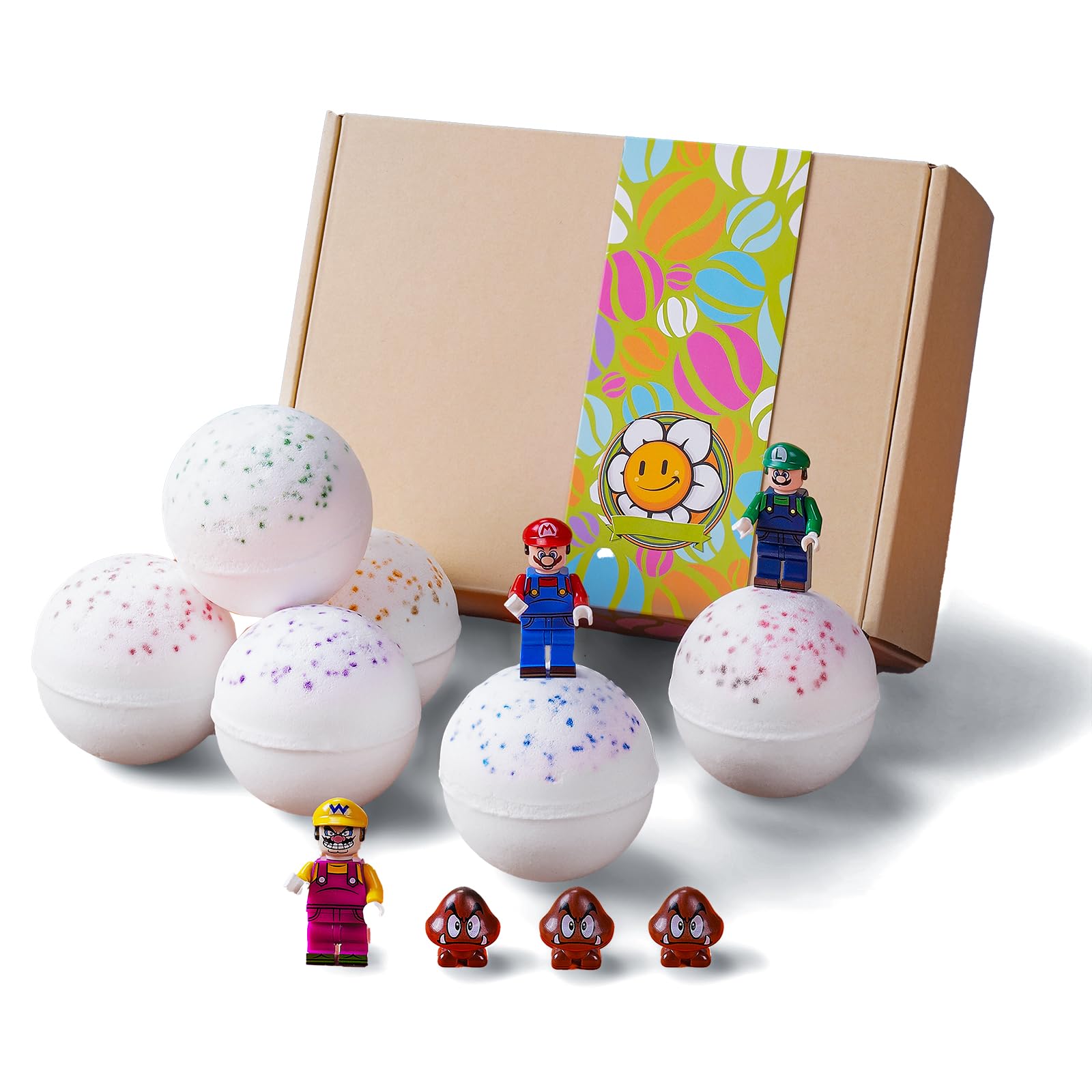 6PCS Surprise Toys Bath Bomb Gift Set Fizzy for Dry Skin Moisturize