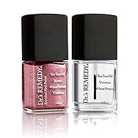 Dr.'s Remedy Enriched Nail Polish, Reflective Rose With Base Coat Set 0.5 Fluid Oz Each