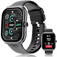 Curved Smartwatch for Men Women, 2.1 Inch AMOLED Smartwatch with AOD Mode, Answer/Make Calls, Heart Rate Sleep Monitor, 120+ Sports, IP68 Waterproof Fitness Tracker Watch for Android iOS,