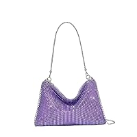 Verdusa Women's Shiny Rhinestone Evening Handbag Hobo Bag Clutch Purse