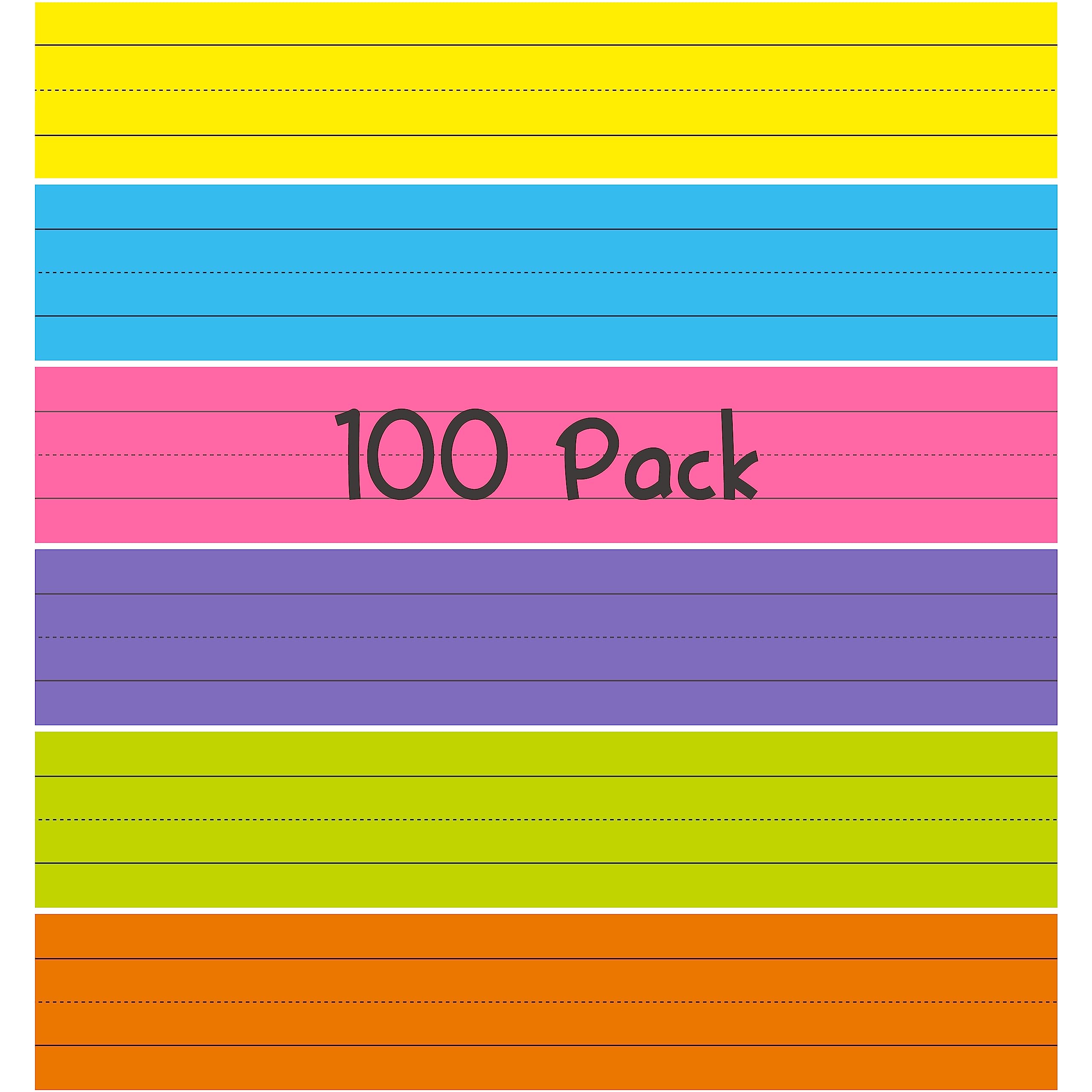 Mua 100 Pack Sentence Strips, Ruled Rainbow Sentence Strip Lined Paper ...