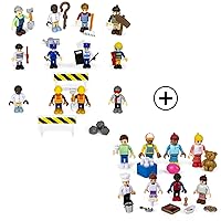 20 Toy Figures (Bundle Set) & Playsets, 2 Inch Play Peoples Set, Early Development Family Figurines for Kids, Pretend Play Toys for Children 3+ (51Pcs)