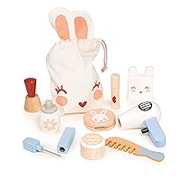 Makeup Kit for Kids - Engage in Pretend Play and Foster Creativity with Our Solid Wood Bunny-Themed Beauty Salon Set, Perfect for Little Hands and Big Dreams - Age 3Y and Up
