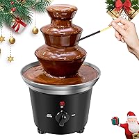 Chocolate Fondue Fountain,Chocolate Melt Dipping Machine Warmer.1.2 Pound,BPA Free 3 Tier Mini Chocolate Fountain Melting Tower for Easter Children's Party,Christmas Party, Family Gathering,Wedding