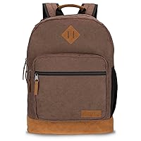 Wrangler Yellowstone Sturdy Backpack for Travel Classic Logo Water Resistant Casual Daypack for Travel with Padded Laptop Notebook Sleeve (Brown Corduroy)