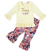 Boutique Clothing Girls Fall Colors Thanksgiving's Day Turkey Outfit Set
