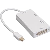 Mini DisplayPort DP v1.2 to HDMI/DVI/VGA Male to Female 3-in-1 Adapter (ZDP12FQ6MF)