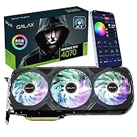 GALAX GeForce RTX™ 4070 EX Gamer 1-Click OC, ARGB Fan, Xtreme Tuner App Control, 12GB, GDDR6X, 192-bit, DP*3/HDMI 2.1/DLSS 3/Gaming Graphics Card (with ARGB Fans)