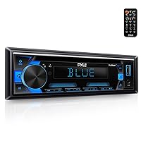 Pyle MP3 Stereo Receiver Power Amplifier, AM/FM/MP3/AUX Stereo Receiver, USB Flash Readers, Single DIN, 30 Preset Memory Stations, LCD Display with Remote Control, RGB Button