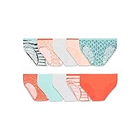Fruit of the Loom Girls EverSoft Hipster Underwear 10 Pack, 10, Assorted