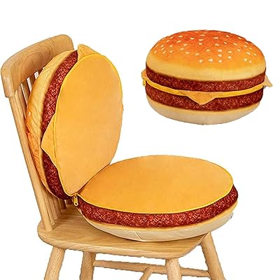 3D Plush Burger Pillow Creative Cushion Car Seat Cushion Soft