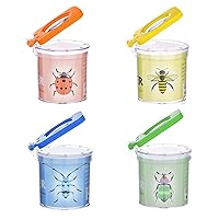 4 Pack Children's Ins-ect Observer, with Tweezers Magnifying Ins-ect Box Ins-ect Observation Kit Bu-g Catcher Bu-g Container Ins-ect Cage Bu-g Jar for Science Nature Exploration Collecting Kit