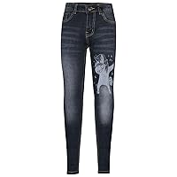 Kids Boys Jeans Designer Unicorn Dab Denim Stretchy Pants Fit Trousers 5-14 Yr