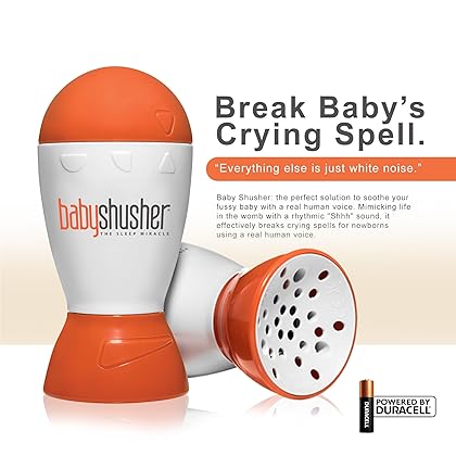Baby Shusher - The Original Shhh Calming Sound Machine for Baby | Stops Fussy Crying Spells | for Parents, Pediatricians, Photographers | Portable for Travel | 15 or 30 Minute Timer