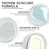 Face Moisturizer Bundle with Collagen, Retinol, Hyaluronic Acid, Niacinamide (Save 20%), Made in USA, Day & Night, for Women, Anti Wrinkle Cream for Face, Neck & Décolleté - 2x1.7oz+Travel Size 1.0oz