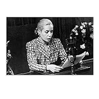 HGYTSCXX First Lady Eva Peron Black And White Portrait Quotes Inspirational Poster (7) Canvas Poster Wall Art Decor Living Room Bedroom Printed Picture