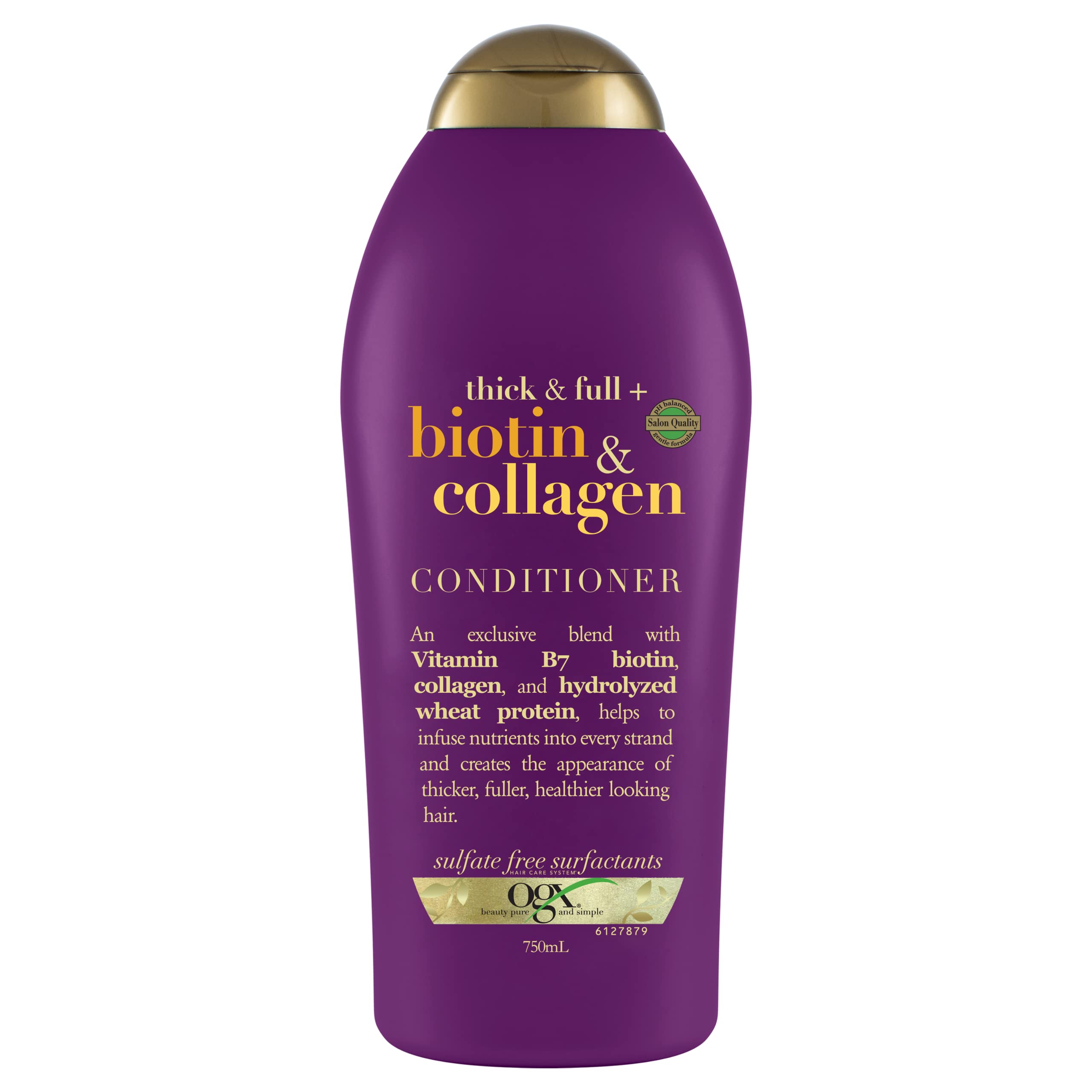 OGX Thick & Full + Biotin & Collagen Conditioner, Salon Size, 25.4 Fl Oz