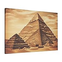 KHiry Wall Art Canvas Painting Posters Decorative for Living Room Vintage Great Egyptian Pyramid Aesthetic Canvas Posters Unframed to Hang for Bedroom Bathroom 16 x 24 inch