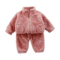 Toddler Kids Baby Girl Boy Clothes Winter Warm Fleece Hooded Bear Ear Sweatshirt Tops And Lightweight Bathrobe Kids