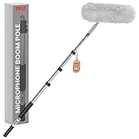 Pyle Telescope Microphone Boom Fish Pole for Shotgun Mics with Adjustable Length-5.7’ ft. (PMKSB06), Black