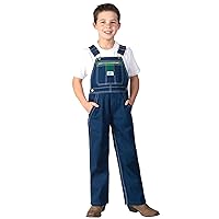 Big Boy's Denim Bib Overall Pants, rigid blue, 8