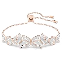 SWAROVSKI Lilia bracelet, Butterfly, White, Rose-gold tone plated