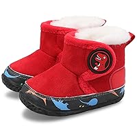 L-RUN Baby Boots for Infant Toddler Boys Girls Ankle Warm Suede Plush Lining House Slippers Little Kids Winter Shoes for Indoor Outdoor Walking