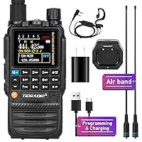 TIDRADIO TD-H3 GMRS Radio Handheld Long Range,Multi-Band Receiving Two-Way Radio,USB-C Programming & Charging,2500mAh Battery,AM/FM Reception,Walkie Talkie with Earpiece,TD-771 and Airband Antenna
