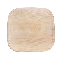 Disposable Square Areca Leaf Plate - Ecofriendly Dinnerware - 6 inches - 50/pack