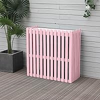 Window ac Cover Air Conditioner Covers for Window Units Heat Pump Cover Ac Cover for Outside Unit,Outdoor Fence Air Conditione Cover Privacy Screens,Hinge Version,Assembly-Free,Wooden
